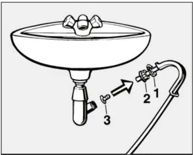 MIELE T 650 c - Anschluß am Waschbecken-Siphon - 1