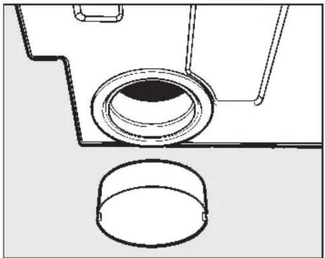 MIELE T 643 - Das Abluftrohr kann installiert werden: - 2