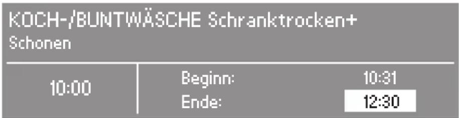 MIELE T 4889C - Uhrzeit des Programmendes wählen - 1
