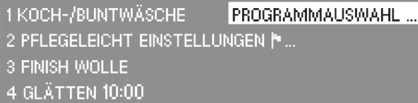 MIELE T 4889C - Einstiegsmenü - 1