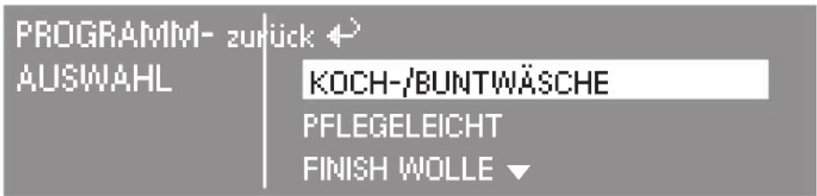 MIELE T 4888 C - Menü Programmauswahl - 1