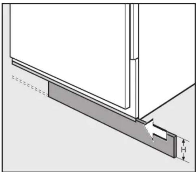 MIELE T 4839 CI - Maß der Sockelblende - 1