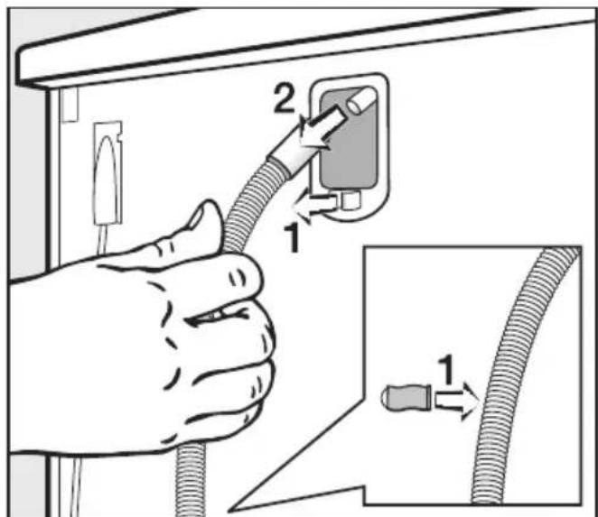 MIELE T 4467 C - Ablaufschlauch verlegen - 1