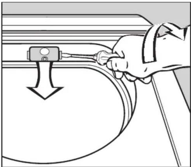 MIELE T 4323 - Glühlampe für Trommelbeleuchtung auswechseln - 1