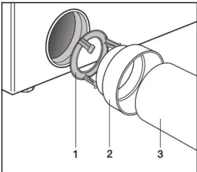 MIELE T 4162 - B Abluftleitungssystem aus gesteckten Rohren - 1