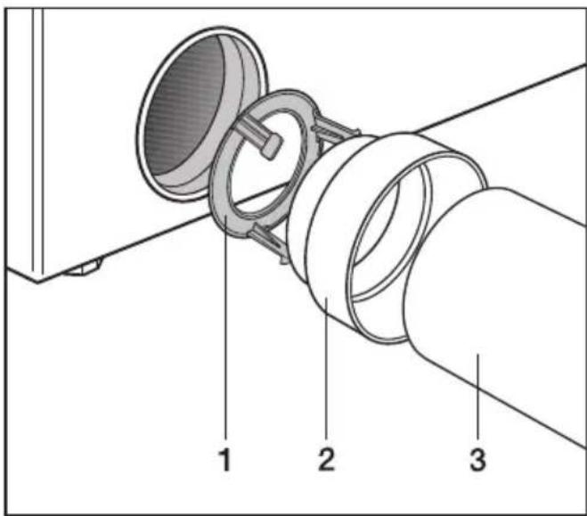 MIELE T 4163 - B Abluftleitungssystem aus gesteckten Rohren - 1