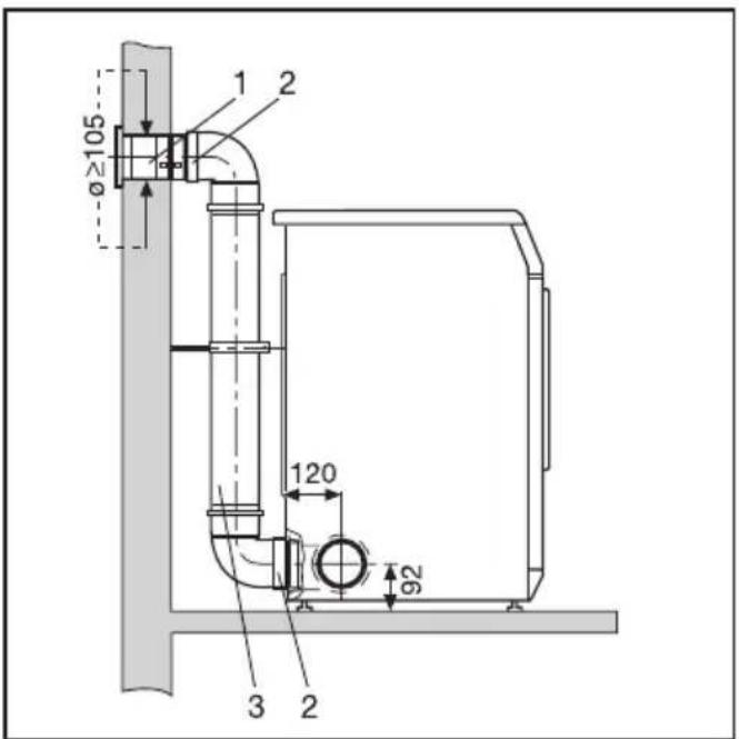 MIELE T 4123 - ⑧Abluftleitungssystem aus gesteckten Rohren - 2