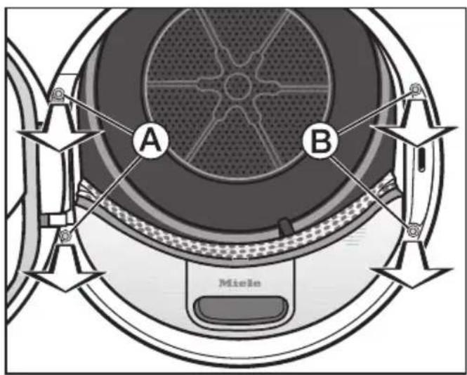 MIELE TML 440 WP - Tür vom Trockner abnehmen - 1