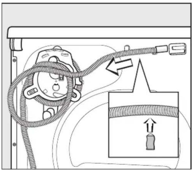 MIELE TKG 450 WP - Ablaufschlauch verlegen - 1