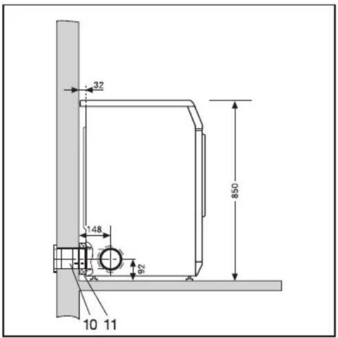 MIELE Novotronic T 263 - Direktanschluss an das Mauerrohr\* - 1