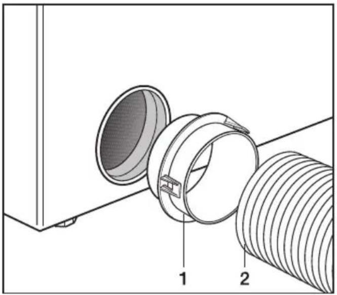 MIELE T 267 - Ⓐ Abluftleitungssystem mit flexibler Abluftleitung - 1