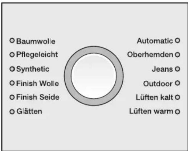 MIELE T 9000 C Gala Grande - Programm wählen - 1