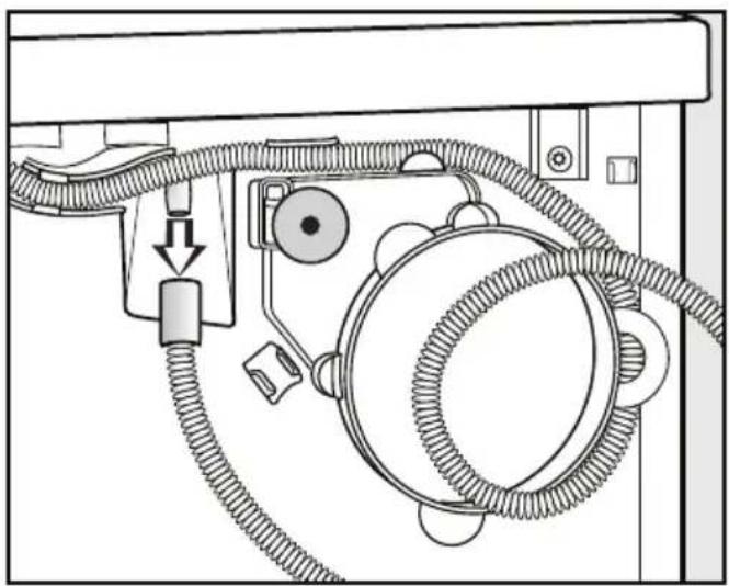 MIELE T 9000 WP Primavera Plus - Ablaufschlauch verlegen - 1