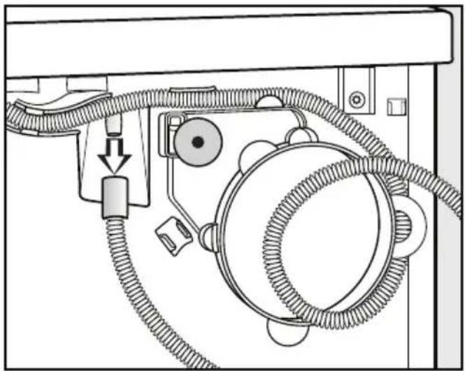 MIELE T 8827 WP - Ablaufschlauch verlegen - 1