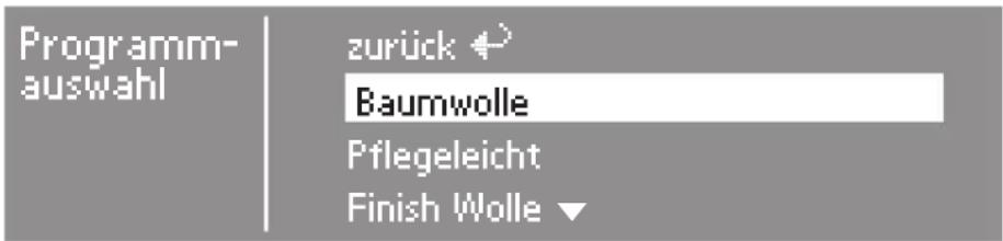 MIELE T 8687 C - Menü Programmauswahl - 1