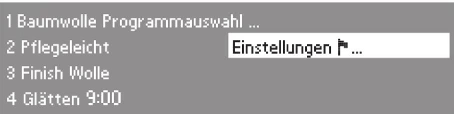 MIELE T 8687 C - Menü Einstellungen öffnen - 1