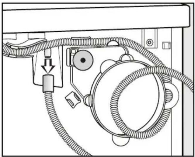 MIELE T 8687 C - Ablaufschlauch verlegen - 1