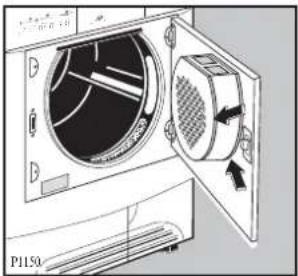 Zanussi-Electrolux TC 7224 - Reinigung des Siebbereichs in der Innentür - 1