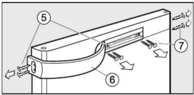 MIELE K 1221 S - Türgriff umsetzen - 2
