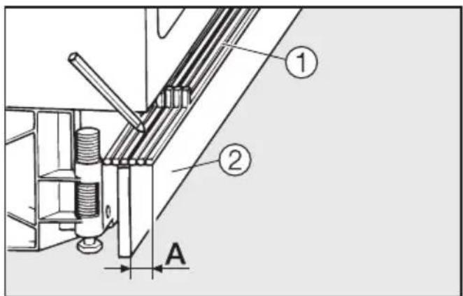 MIELE K 121 UI - Bedingungen, bei denen die Sockelblende in der Höhe gekürzt werden muss: - 3