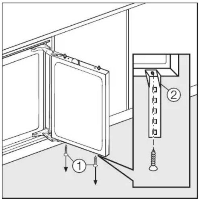 MIELE K 121 UI - Möbeltür montieren - 3