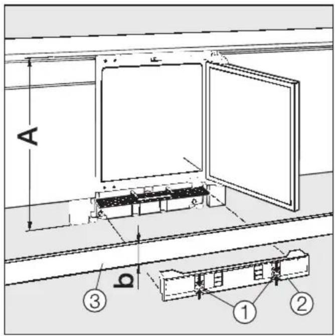 MIELE K 121 UI - Sockelblende montieren - 1