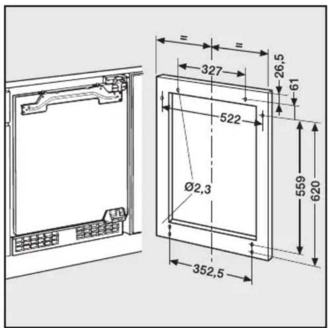 MIELE K 121 UI - Möbeltür montieren - 2