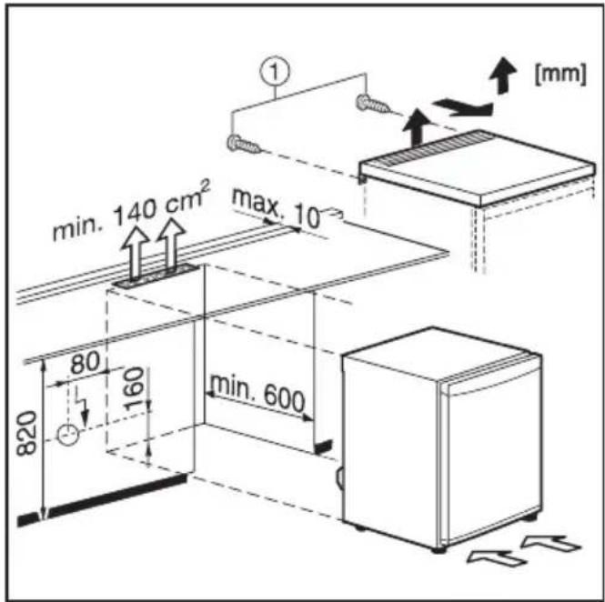 MIELE K 12023 S-2 - Gerät unterbauen - 1