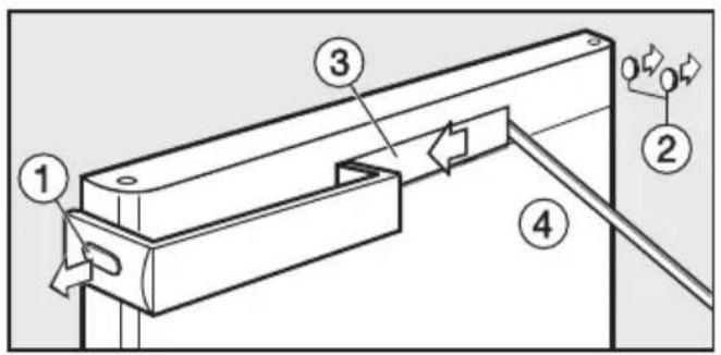 MIELE K 12022 S-1 - Türgriff umsetzen - 1