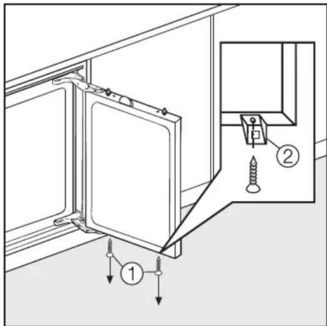 MIELE K 122 UI - Möbeltür montieren - 3