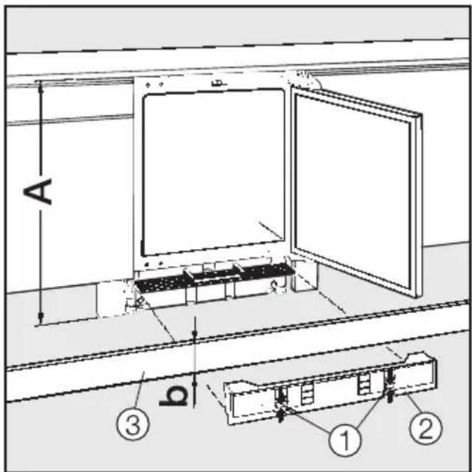 MIELE K 122 UI - Sockelblende montieren - 1