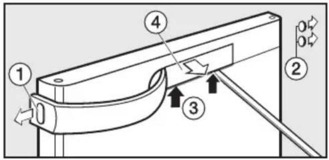 MIELE K 1121 S - Türgriff umsetzen - 1