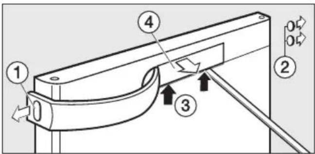 MIELE K 1110 S - Türanschlag wechseln - 5