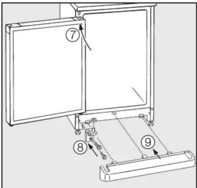 MIELE K 1110 S - Gerätetür montieren - 1