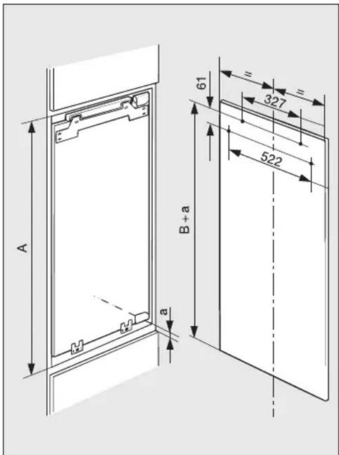 MIELE K 530 I - Möbeltür befestigen - 1