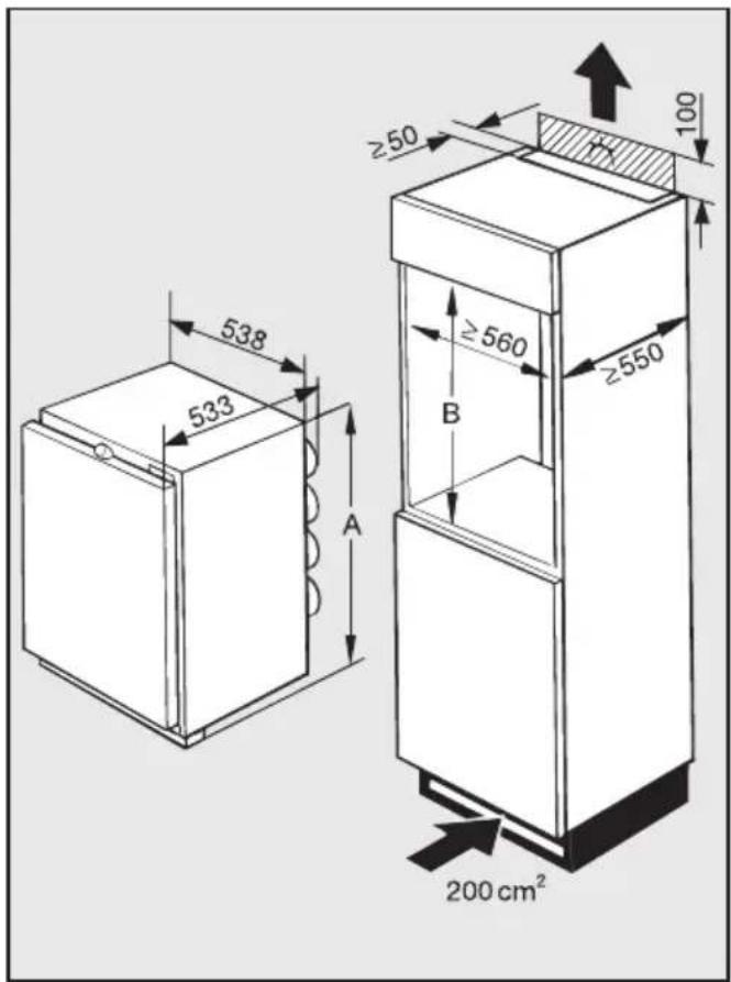 MIELE K 530 I - Vor dem Geräteeinbau - 1