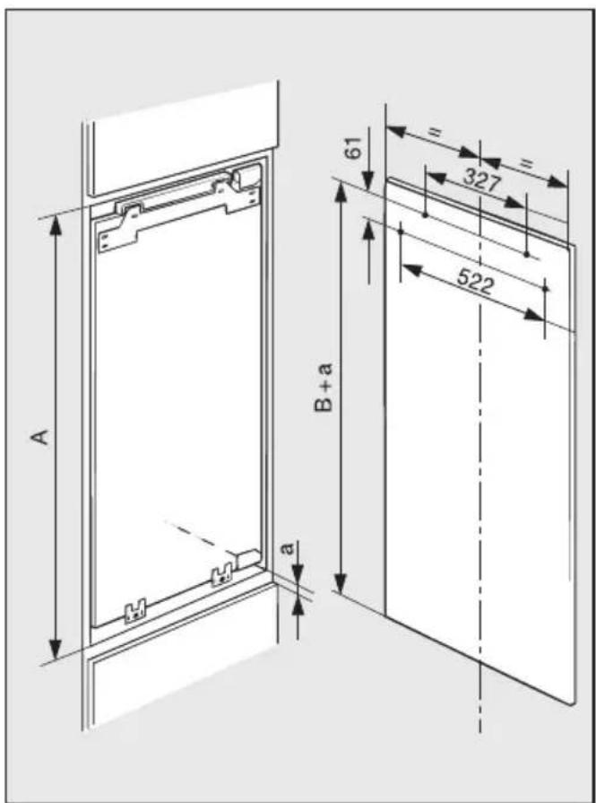 MIELE K 521 I - Möbeltür befestigen - 1