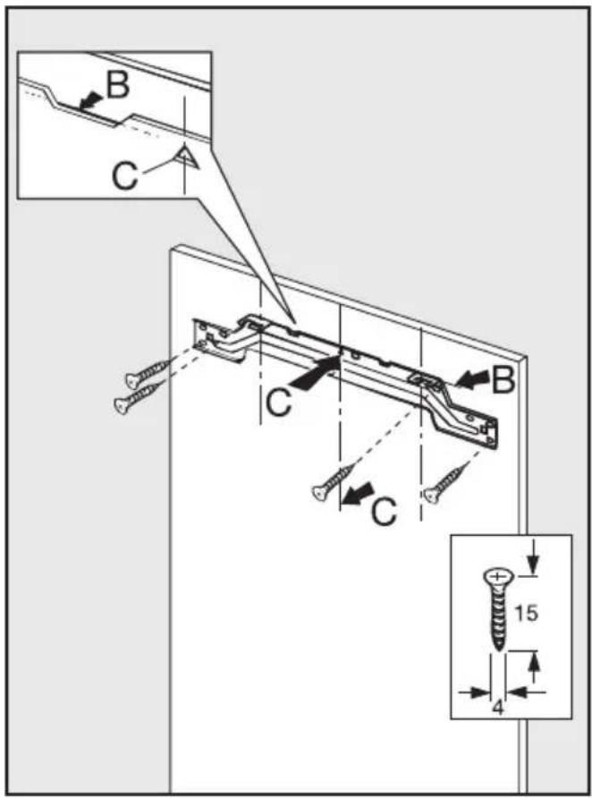 MIELE K 513 I-2 - Gewicht der Möbeltür - 13