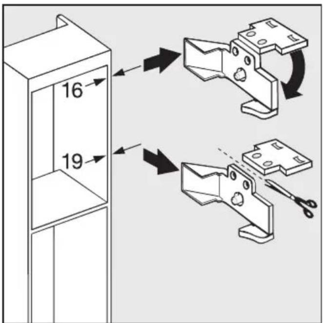 MIELE K 511 I-2 - Gewicht der Möbeltür - 5