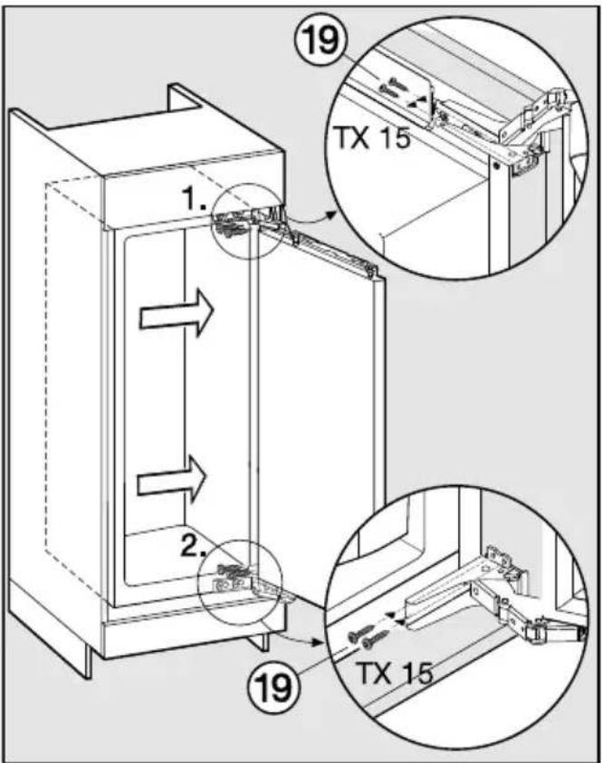 MIELE K 33422 I - Kältegerät in der Nische befestigen - 1
