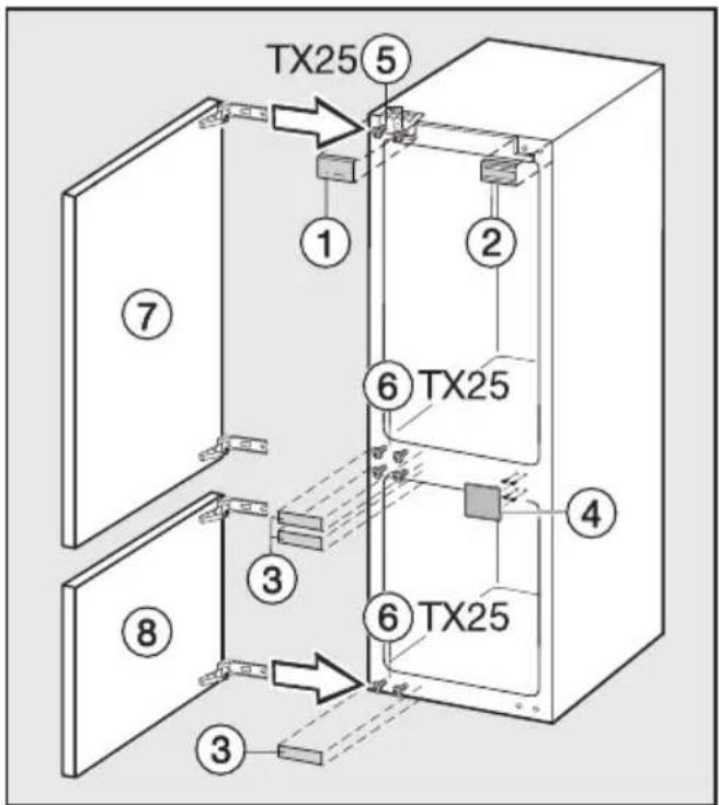 MIELE KF 37272 iD DynaCool - Türscharnier einstellen - 8
