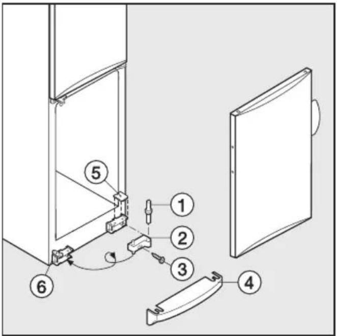 MIELE KD 3222 S - Türanschlag wechseln - 3