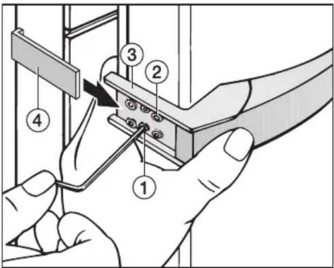 MIELE K 8967 S ED-1 - Türgriff wieder montieren: - 1