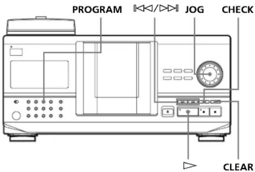 SONY CDP-CX260 - Para criar um programa no leitor - 1