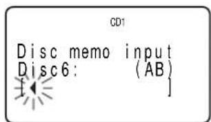 CD1 Disc memo input Disc6: (AB) ]