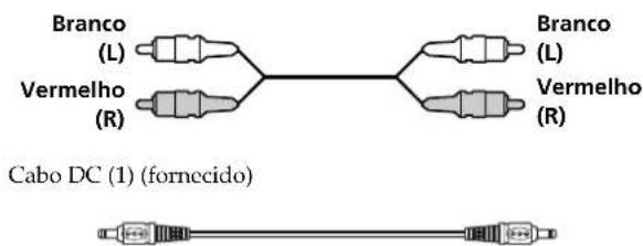 Branco (L) Vermelho (R) Cabo DC (1) (fornecido)