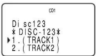 CD1 Di sc123 * DISC-123* ► 1. (TRACK1) 2. (TRACK2)