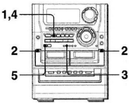 AIWA NSX-DST717 - DUBBING A TAPE MANUALLY - 1