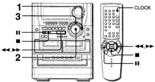 AIWA NSX-DST717 - SETTING THE CLOCK - 1
