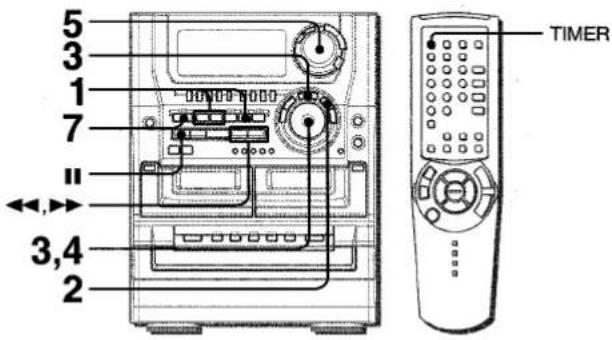 AIWA NSX-DST717 - SETTING THE TIMER - 1